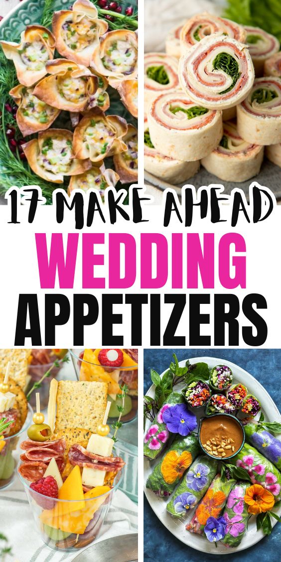 Make Ahead wedding Appetizers
