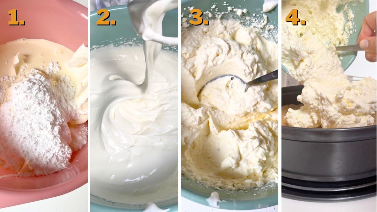 Making the Coconut Cream for Ferrero Raffaello No Bake Cake