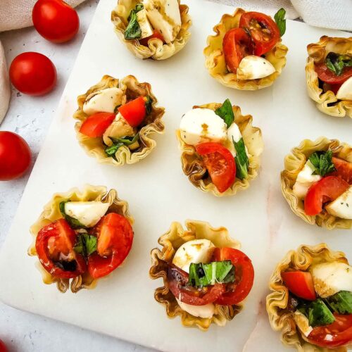 Mini Caprese Phyllo Cups 3 scaled 1