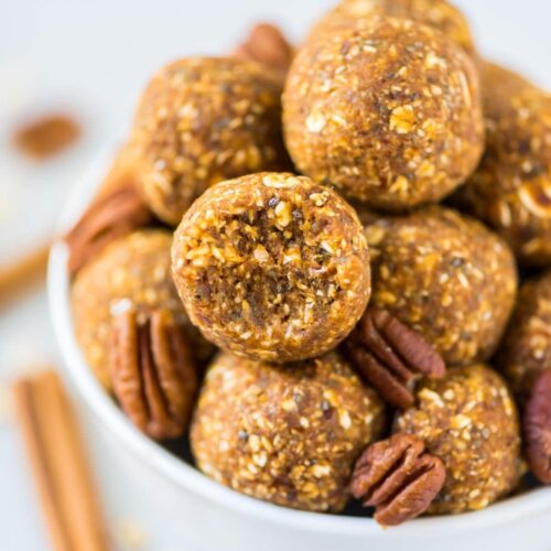 No Bake Pumpkin Energy Balls