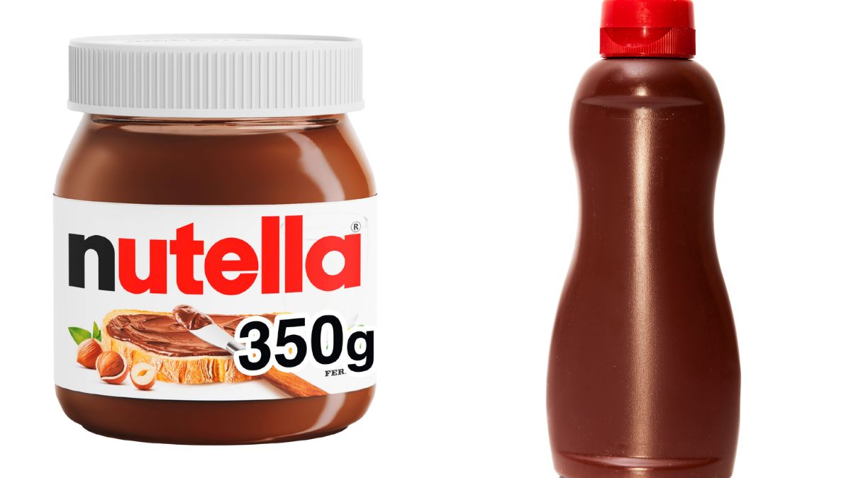 Nutella in a jar and in a squeezable bottle