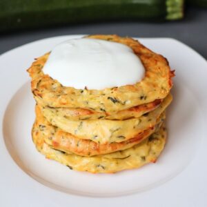 Oven-baked Zucchini Fritters