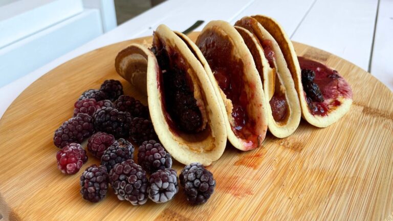 PBJ Pancake Tacos [Breakfast Pancake Taco Idea]