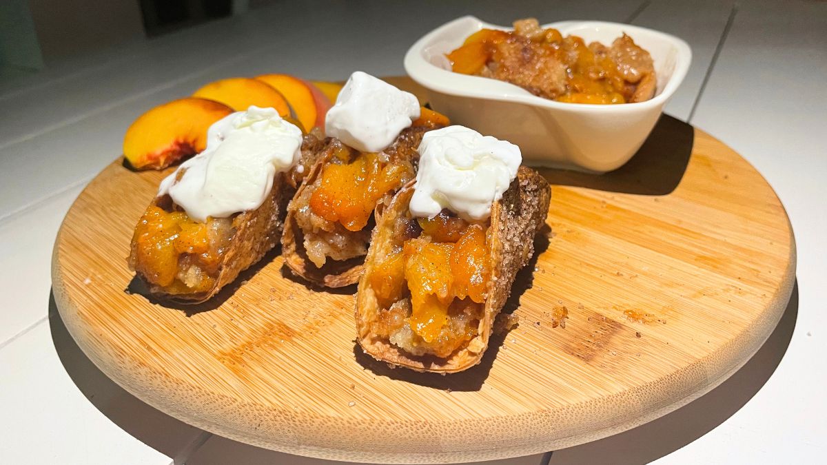Peach Cobbler Tacos [Recipe]