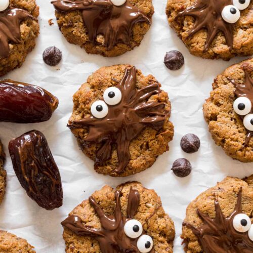 Peanut Butter Date Halloween Spider Cookies 1 jpg