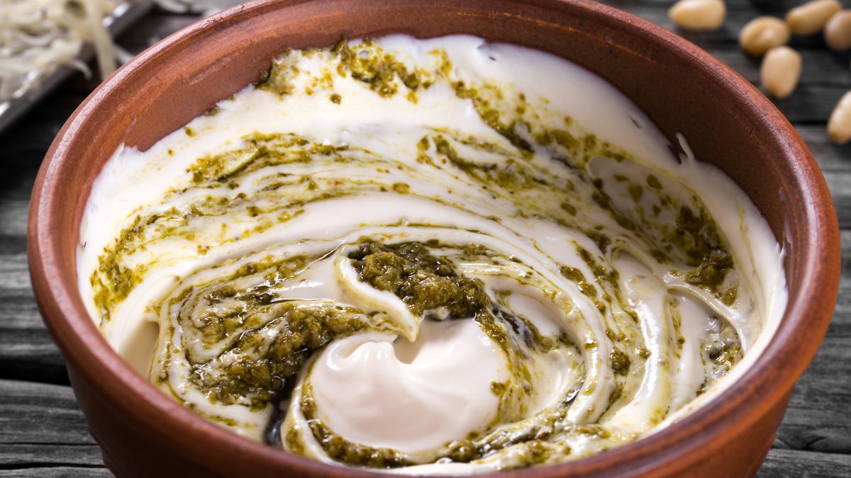 Pesto with Greek Yogurt