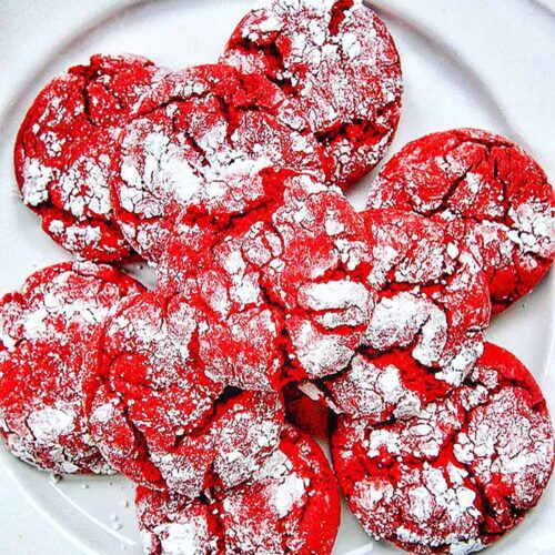 Red Velvet Crinkle Cookies Feature
