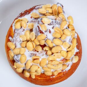 Rhodes Cinnamon Rolls Topped WIth Peanuts Recipe