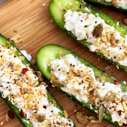 STRUESLI RECIPE Cucumber Cottage Cheese Bites Banner