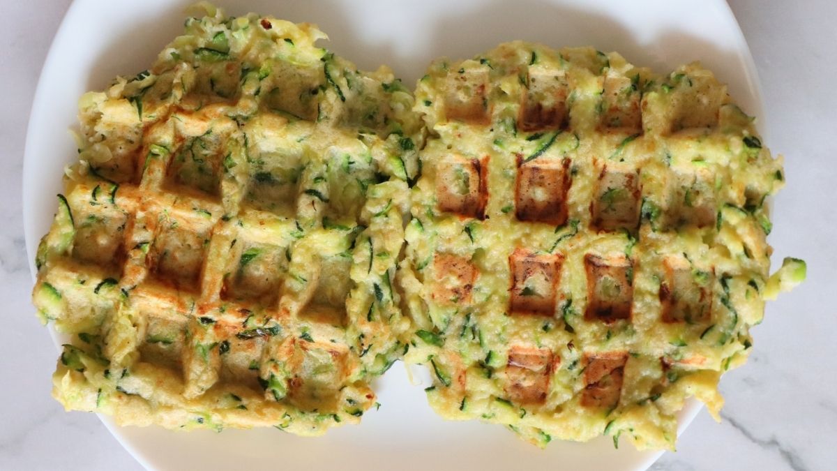 Savory Zucchini Waffles Recipe (Ready in 10 minutes!)