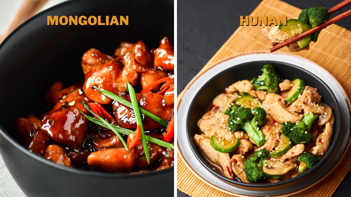 Serving Styles of Mongolian Chicken and Hunan Chicken
