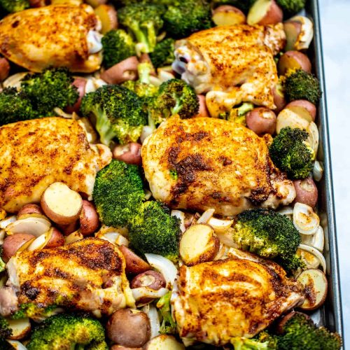 Sheet Pan Chicken Thighs and Broccoli 4