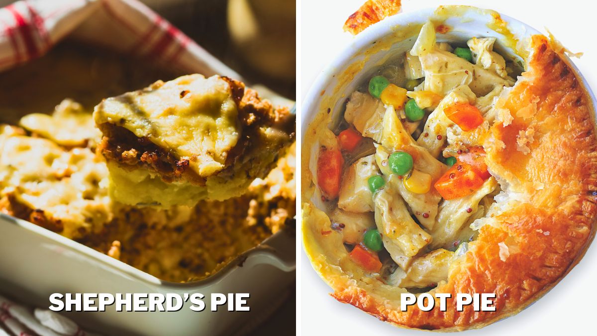 Shepherd's Pie vs. Pot Pie Differences in Appearance and Size