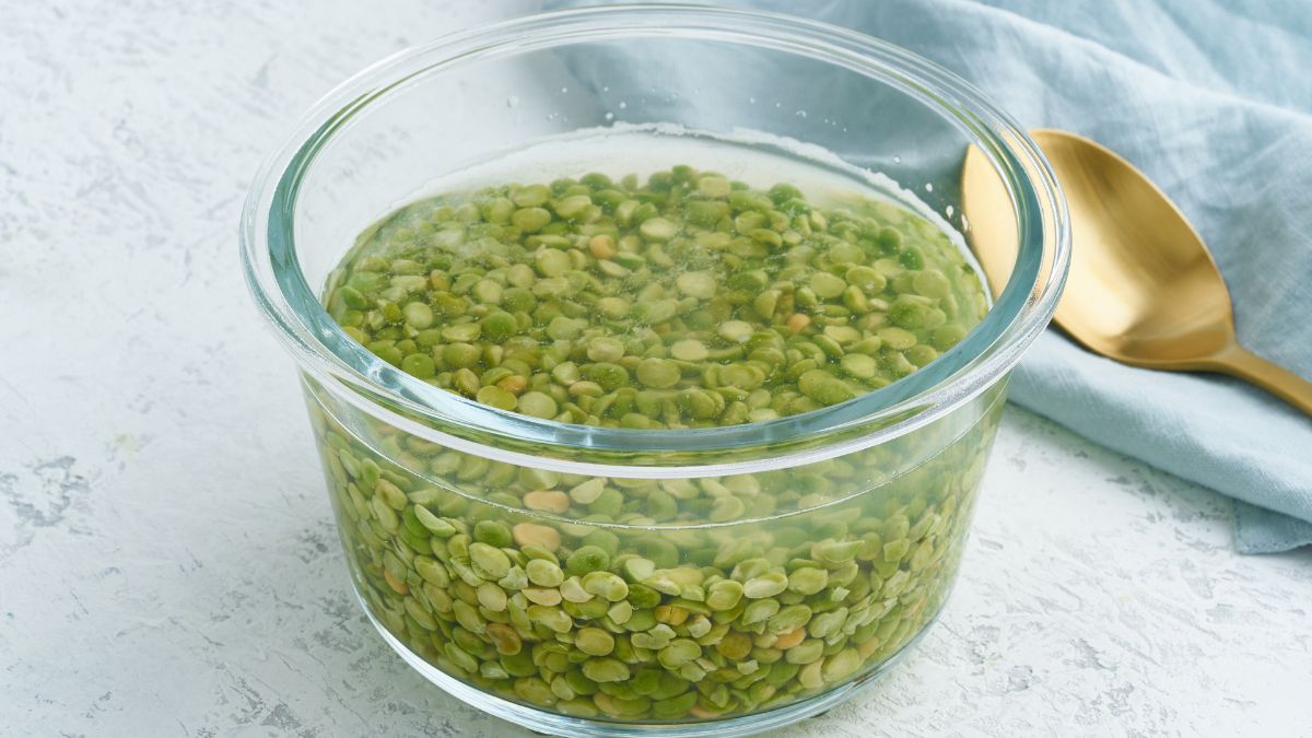 Soaking Peas in Water