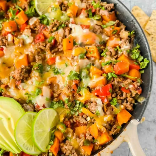 Southwest Sweet Potato and Beef Skillet 18