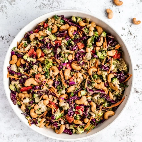 Spicy Cashew Thai Chickpea Broccoli Salad 3