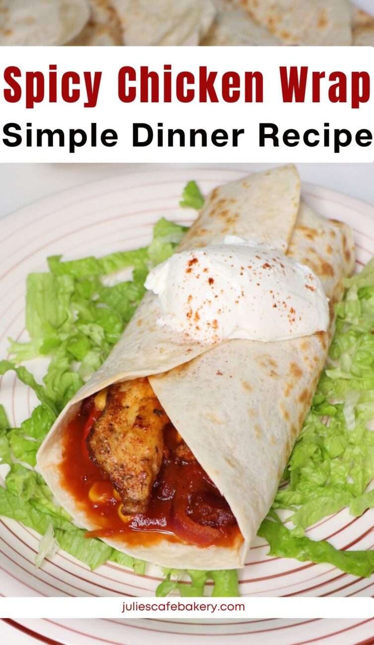 Spicy Chicken Wrap with Red Sauce dinner recipe