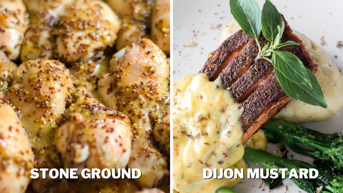 Stone Ground Mustard on Meat vs. Dijon-based sauce