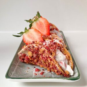 Strawberry Crunch Cheesecake Tacos
