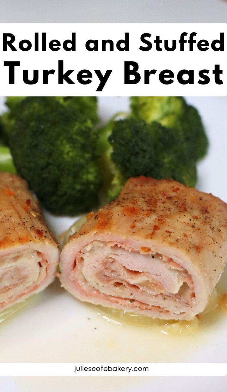 rolled and stuffed turkey breast in making