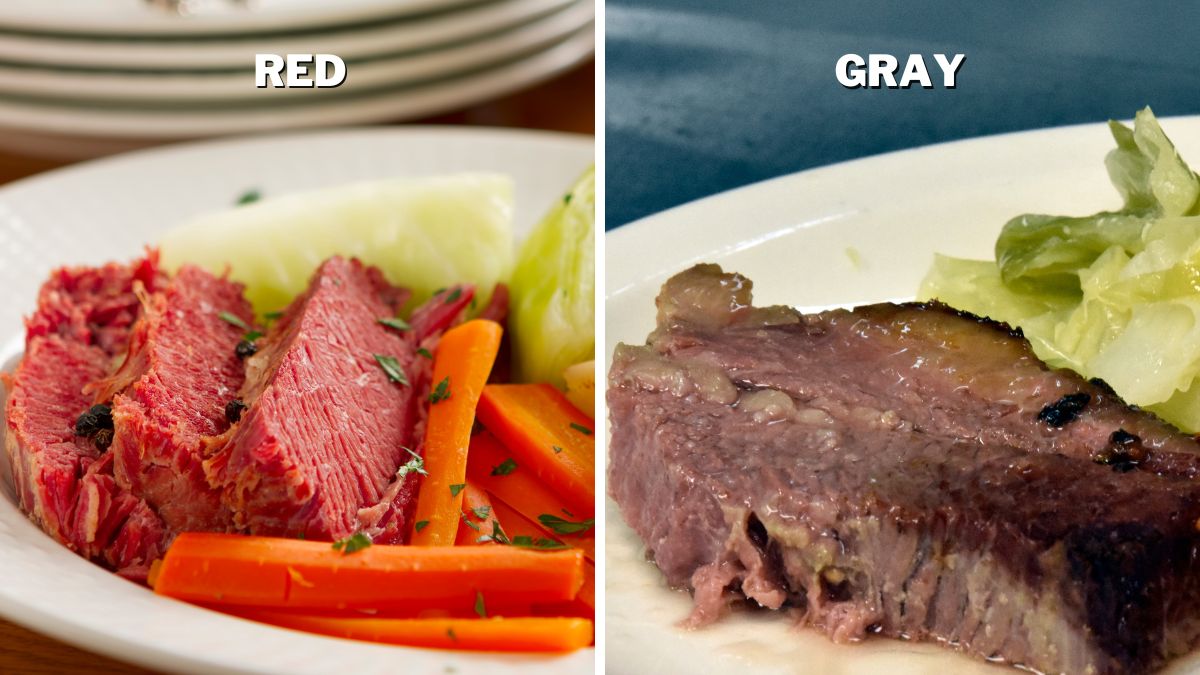 Texture of Red vs Gray Corned Beef