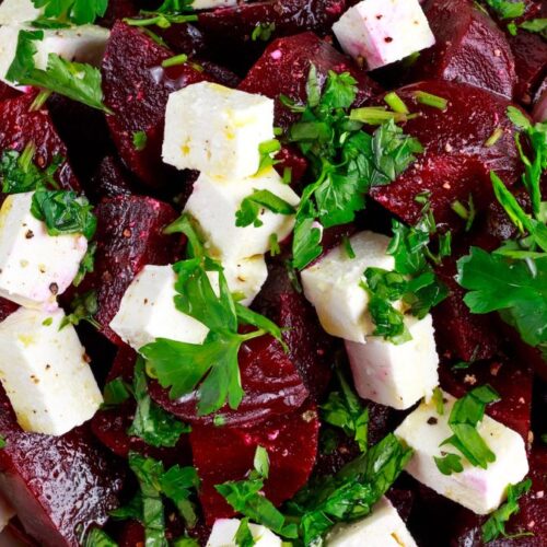 The Best Side for Chicken Sandwich — Roasted Beetroot with Feta