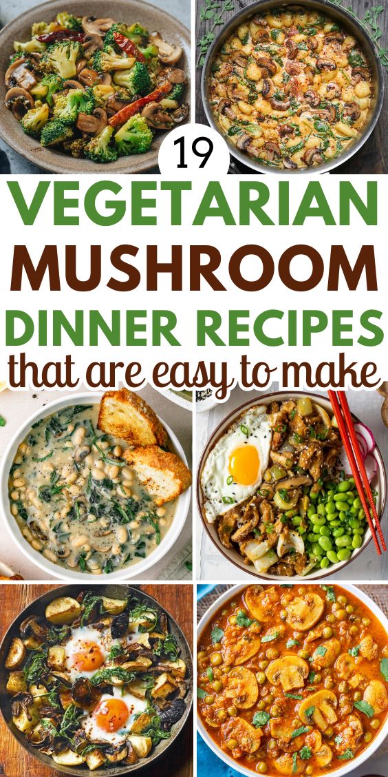 Vegetarian dinner Recipes With Mushrooms