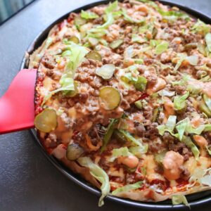 Viral Flatbread Big Mac Cheeseburger Pizza