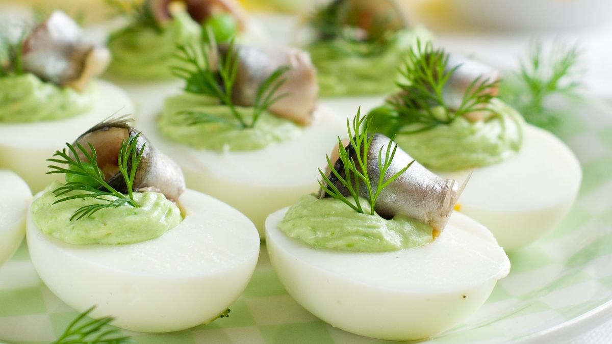 Wasabi Deviled Eggs with Dill