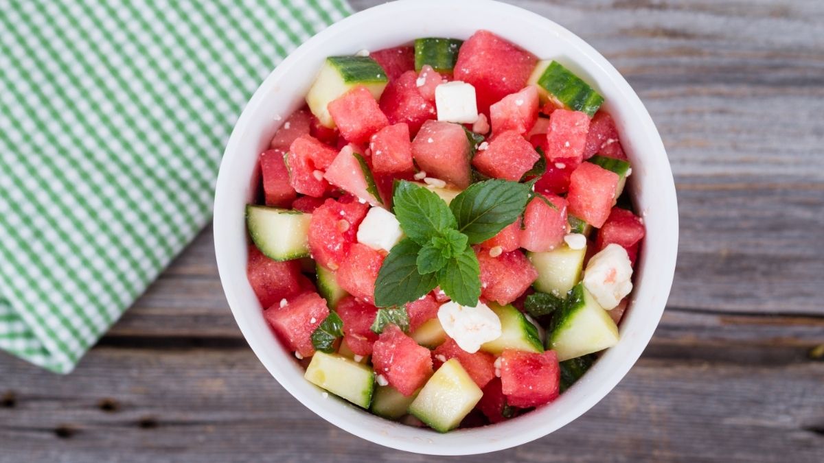 Watermelon Feta and Mint Salad