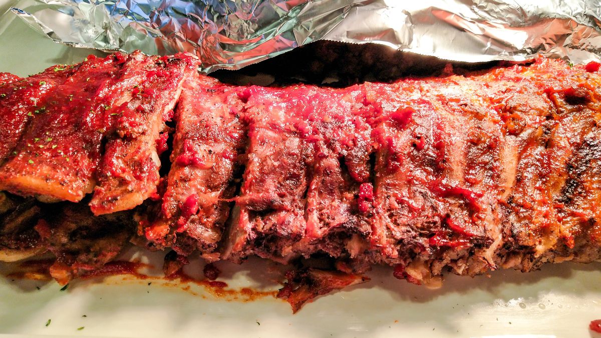 Wrapping Ribs in Aluminum Foil