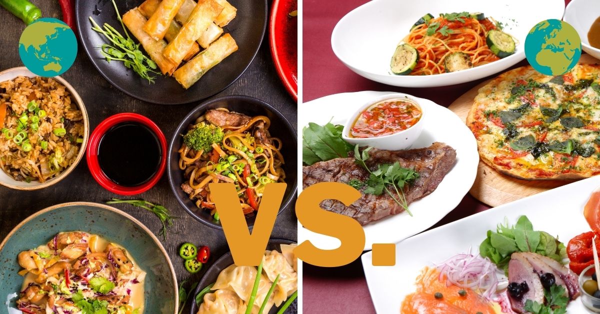 asian food vs european food