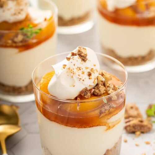 assembled no bake peach cheesecakes 700x1050 1