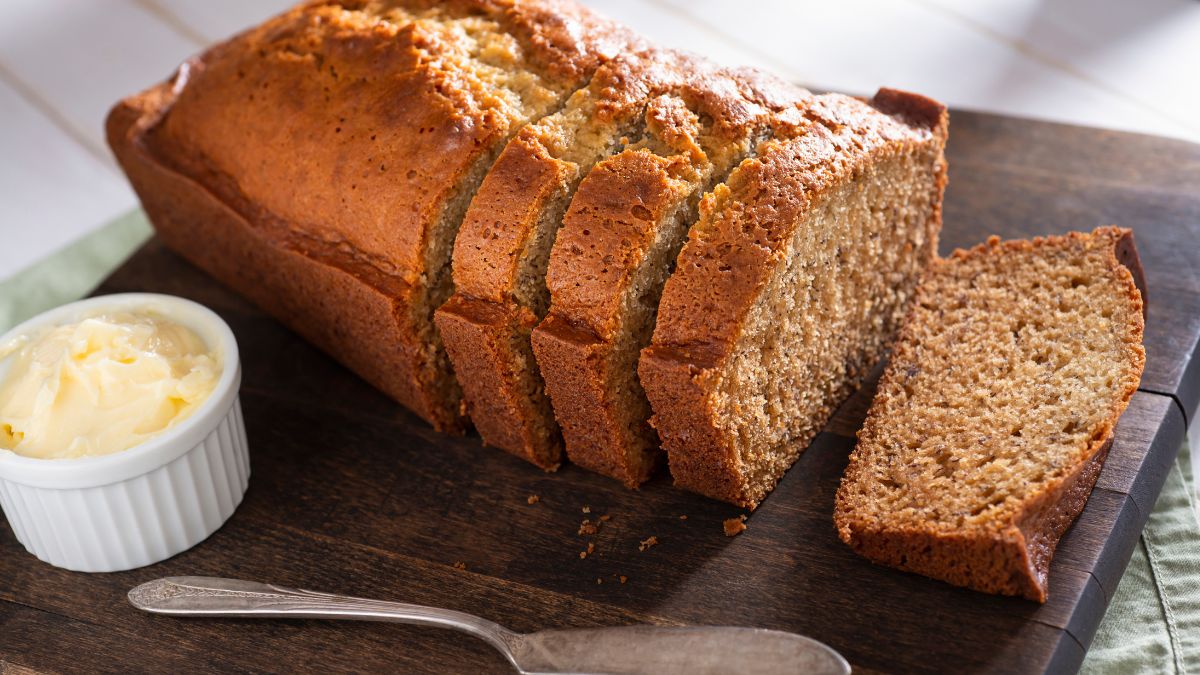 banana bread with too much butter