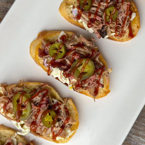 bbq pulled pork crostini recipe ft