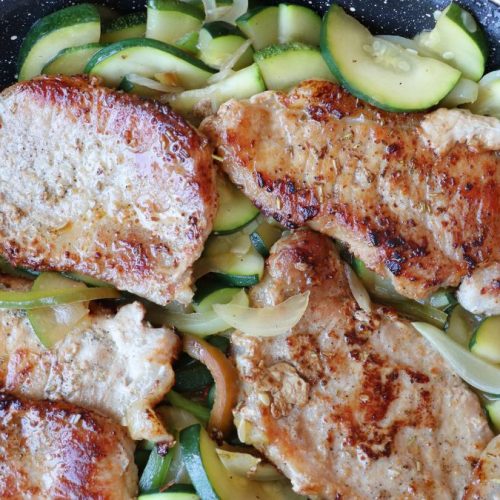 boneless pork chops and zucchini easy
