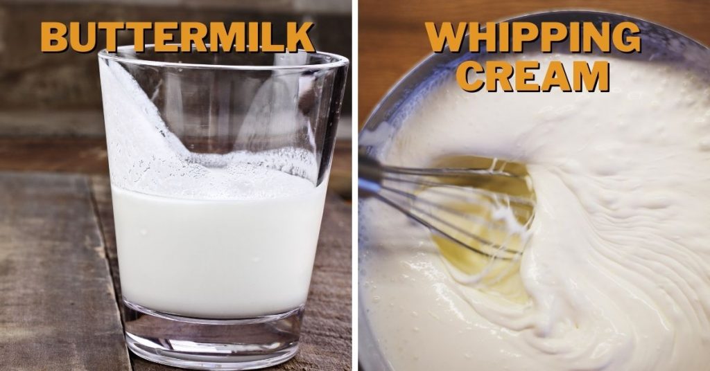 buttermilk vs whipping cream