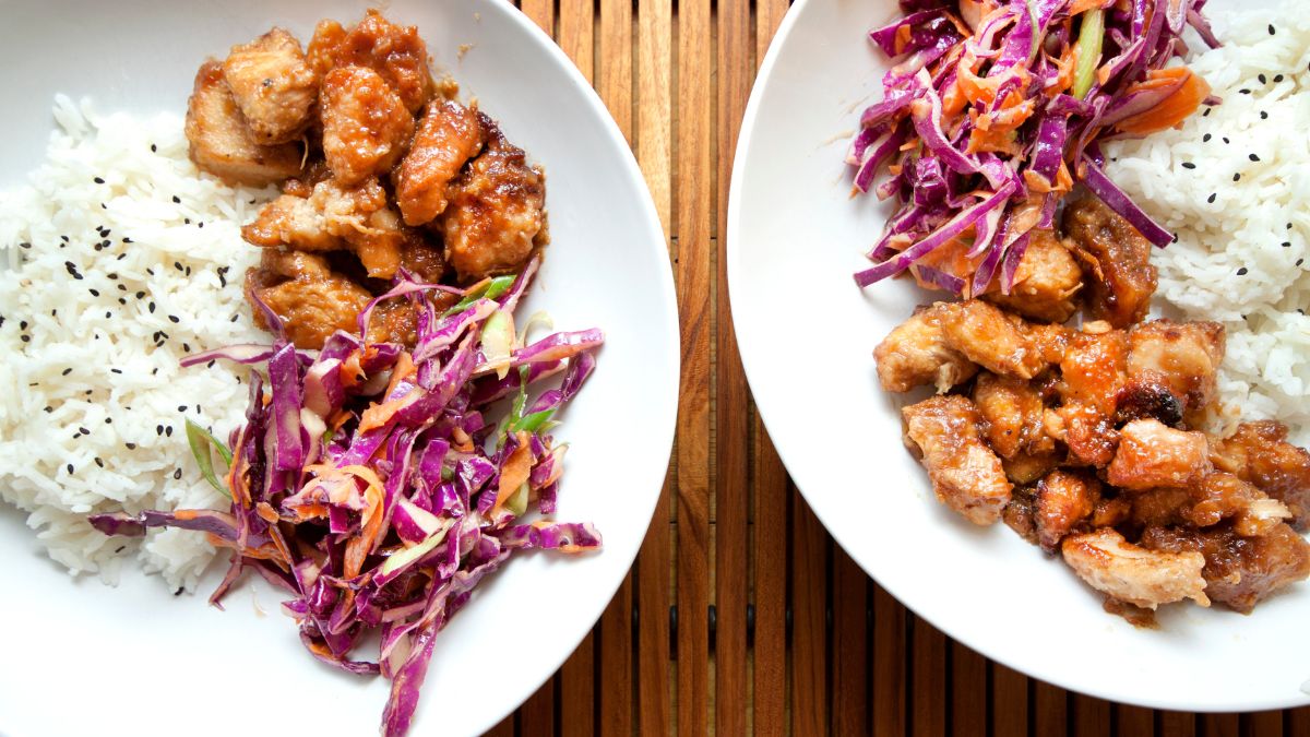 cabbage with General Tsos Chicken