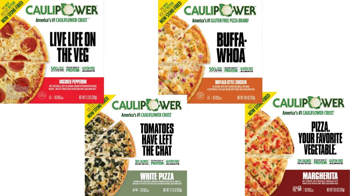 caulipower frozen cauliflower pizza variations