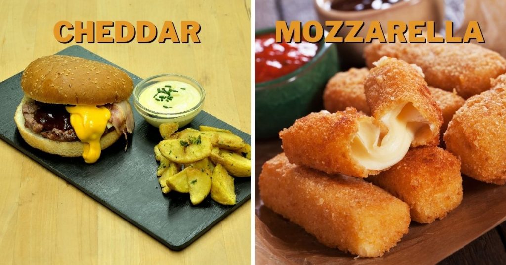 cheddar vs mozzarella