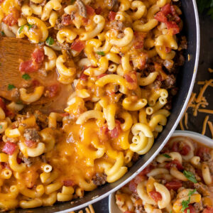 cheeseburger pasta skillet SQUARE