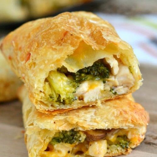 Cheesy Chicken and Broccoli Puffs