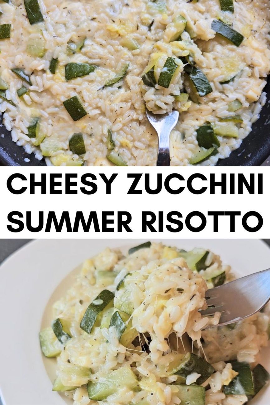 cheesy zucchini summer risotto recipe