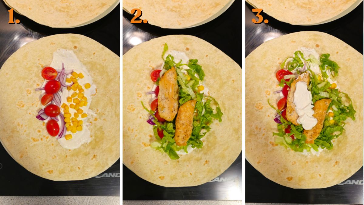 chicken tortilla wrap ingredients