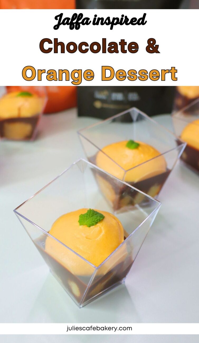 chocolate and orange dessert in a cup