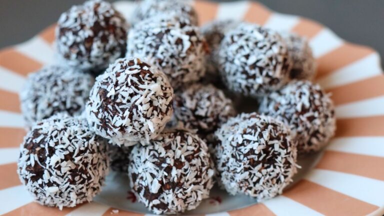 Easy Healthy Chocolate Coconut Bites (Just 5 Ingredients!)