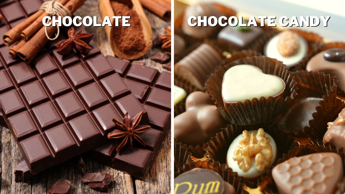 chocolate vs chocolate candy