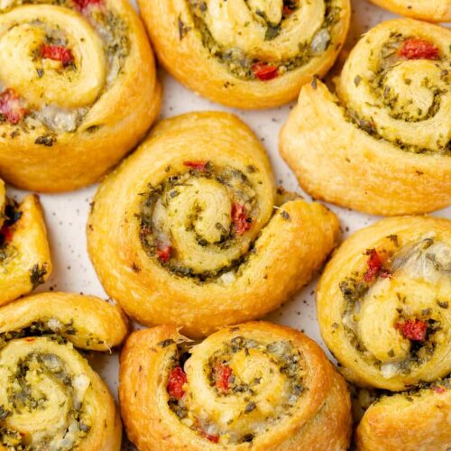 close up 4 Ingredient Pesto Pinwheels Sweet Simple Vegan 4