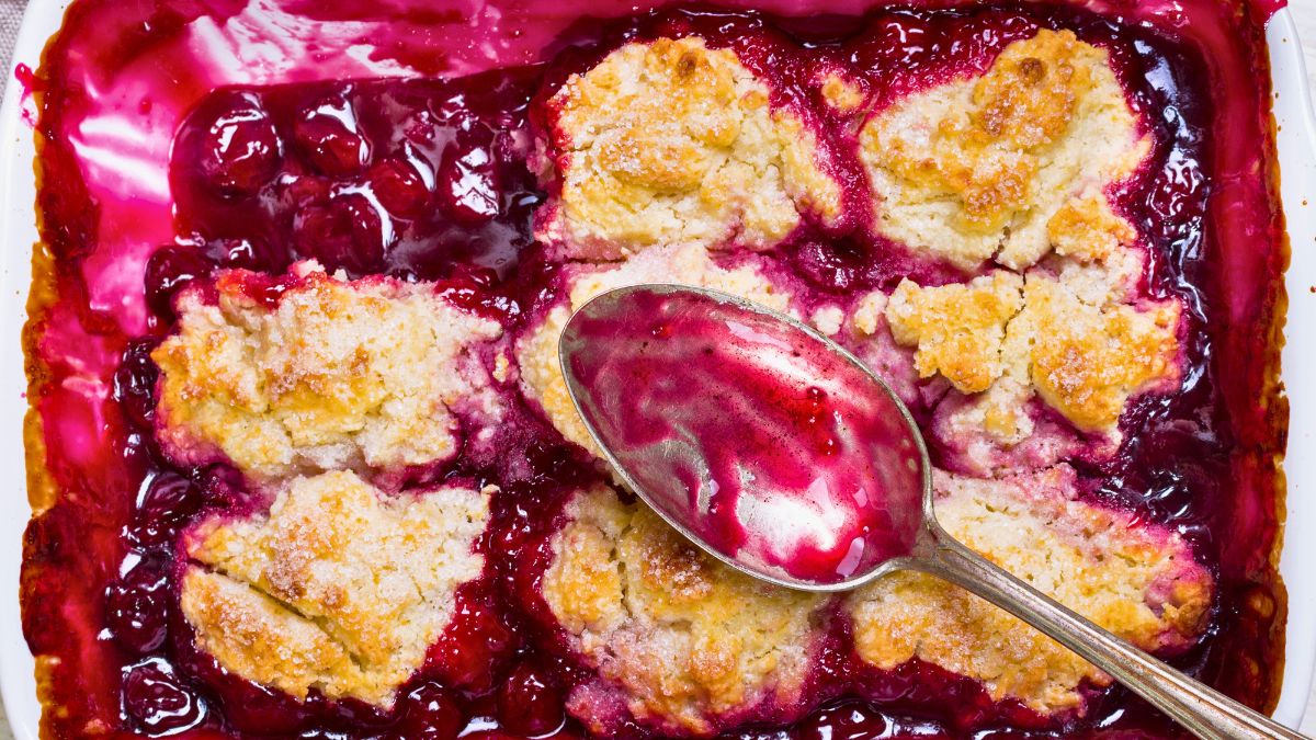 cobbler with too much butter in which more fruit was added