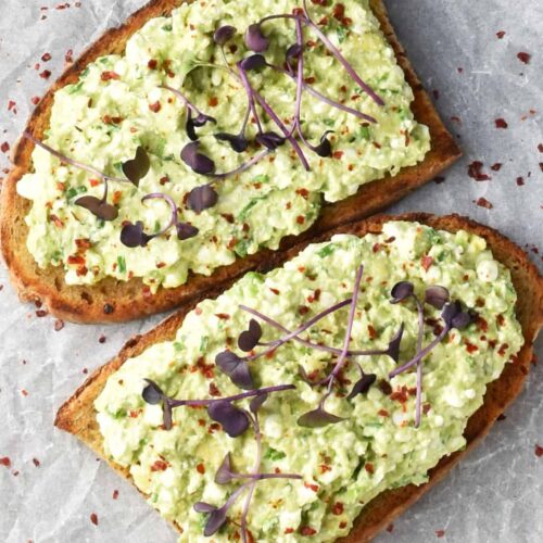 cottage cheese avocado toast